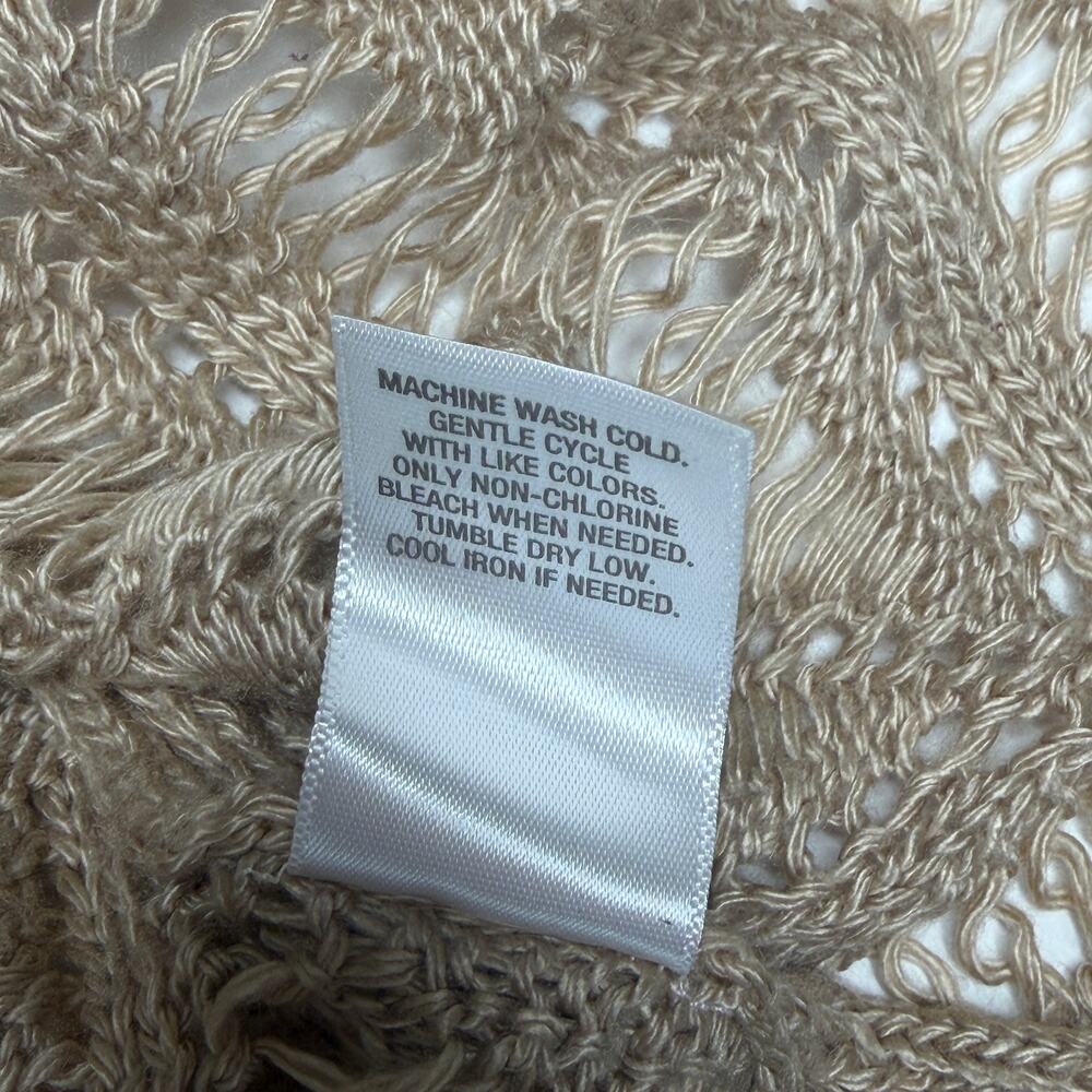 Roz & Ali Khaki Crochet Cardigan Sweater Plus Size 2X - Picture 6 of 6